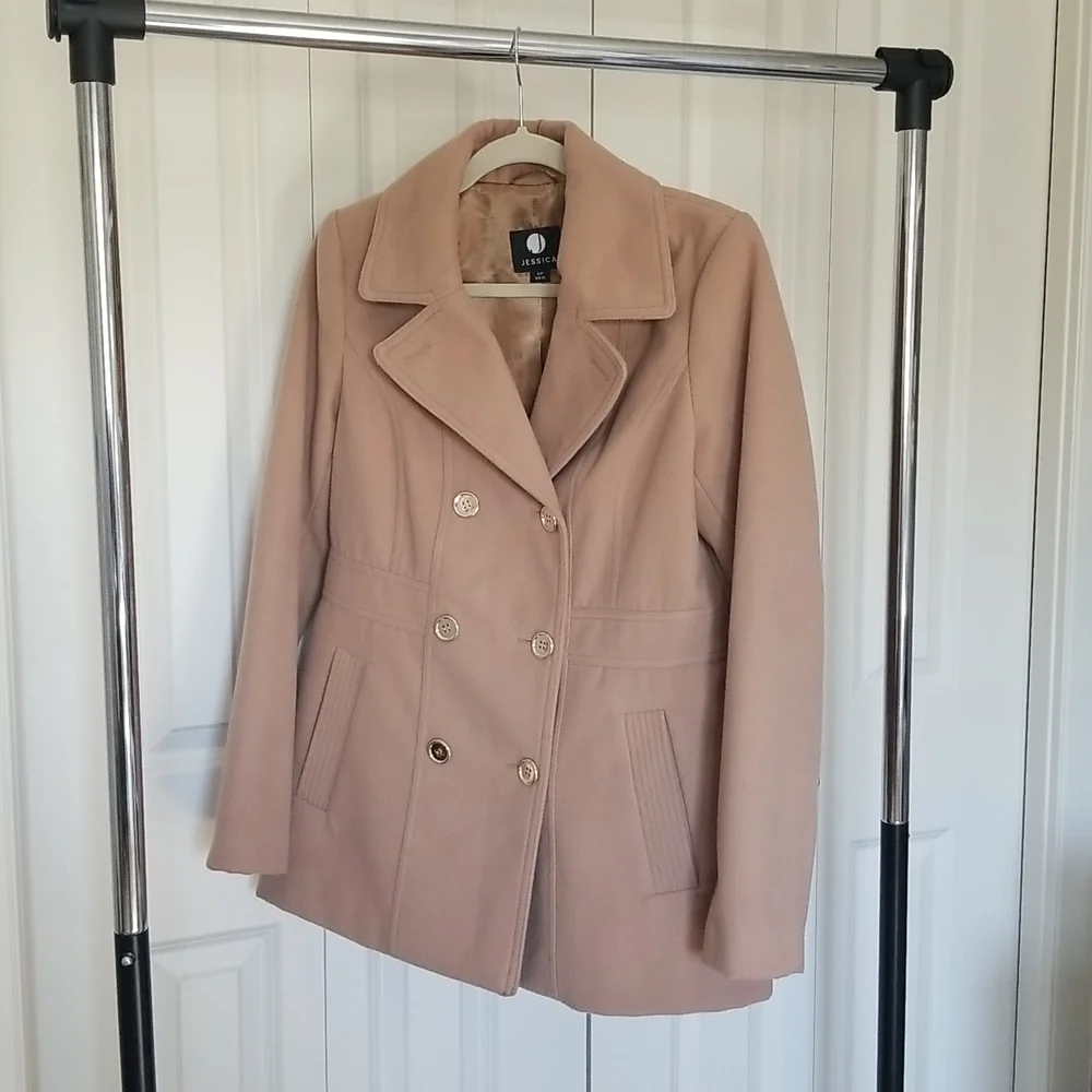 Jessica winter wool coat on camel color - Picture 2 of 9